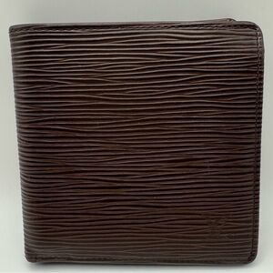 Authentic Louis Vuitton Brown Epi Leather Marco Wallet